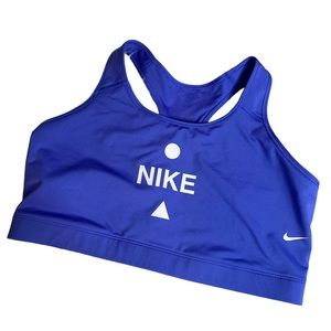 NIKE Victory Compression Purple Sports Bra Plus Size 2X Med Support